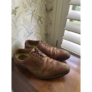 Florsheim Men's 30856 Brown Leather Wingtip Oxford Dress SHoes Size 9.5